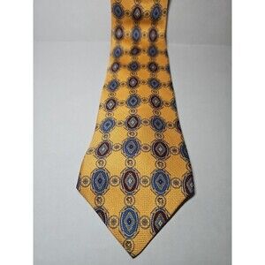 Tommy Hilfiger Yellow Red Blue Patterned Italian Silk Tie